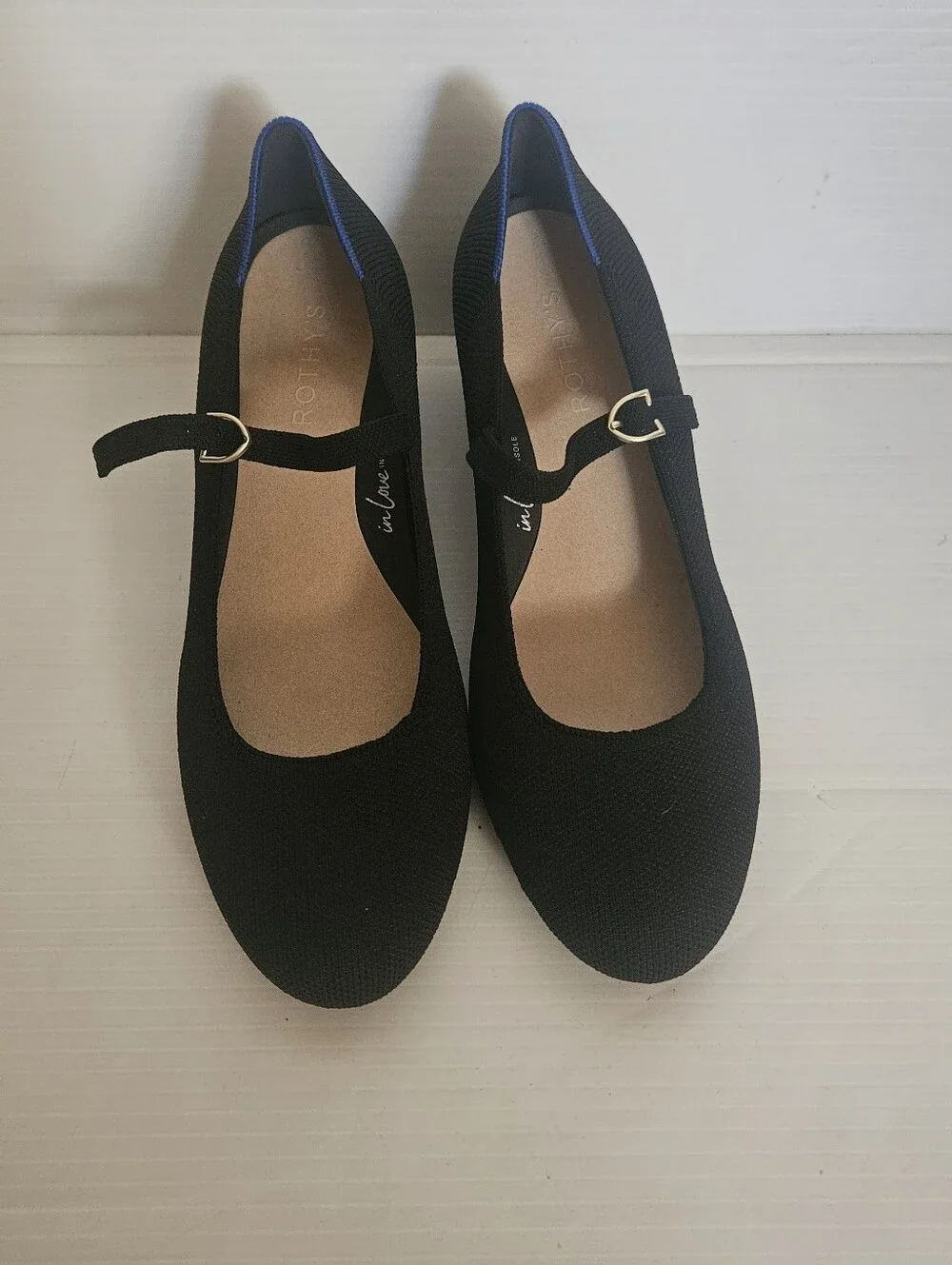 Rothy's The Mary Jane Heel Black Size 8 Women’s Slip On Shoes Never Used